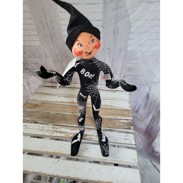 Annalee spider web Halloween elf home di