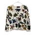 Tabask Women's Multicolor Leaf Pattern L/S Button Up Alpaca Blend Cardigan M