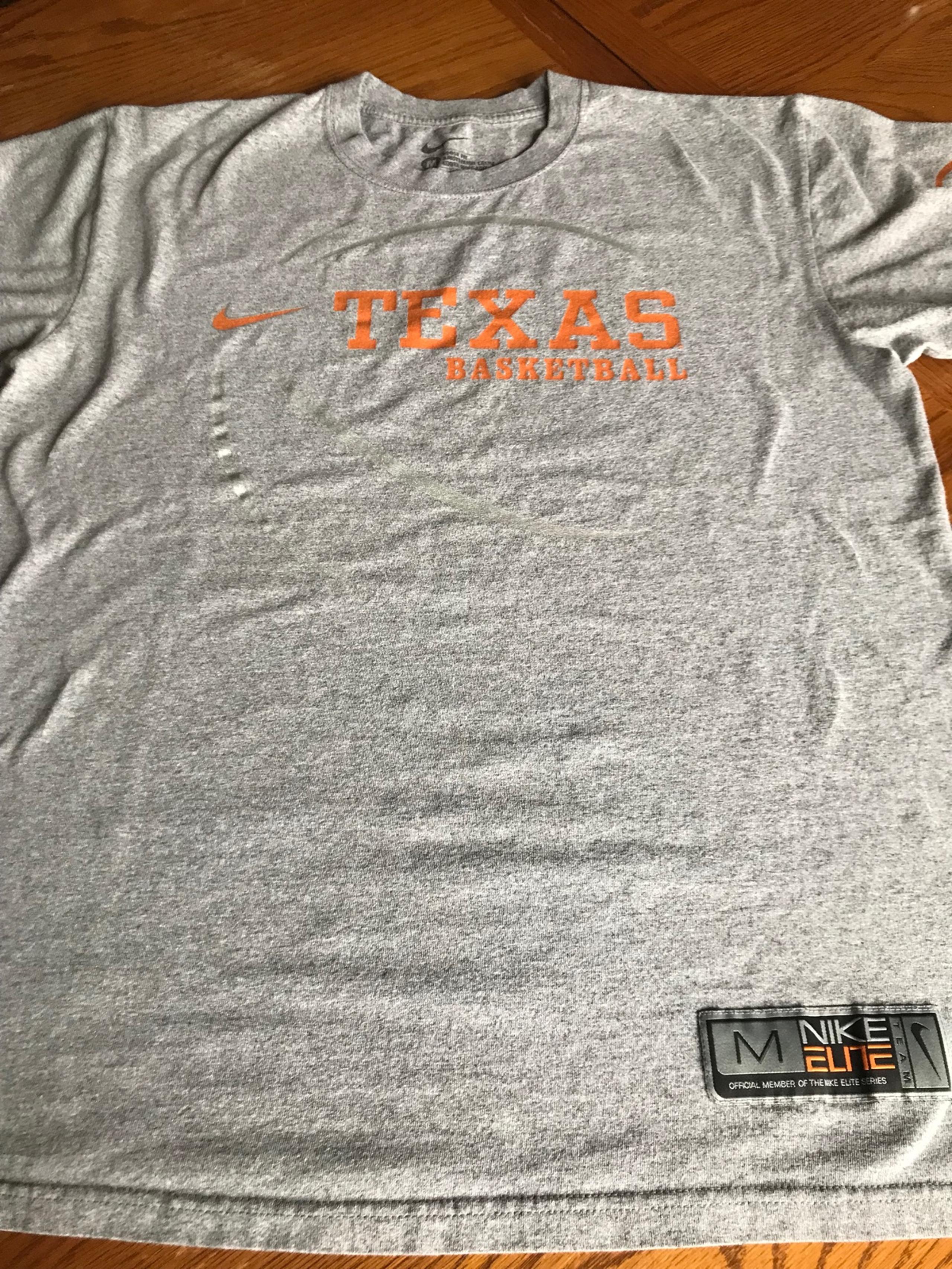 NIKE Elite Team Texas Longhorns Basketball Tshirt Loose Fit Medium