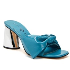 Katy Perry's THE TIMMER BOW SANDAL heels shoes deep blue 7M