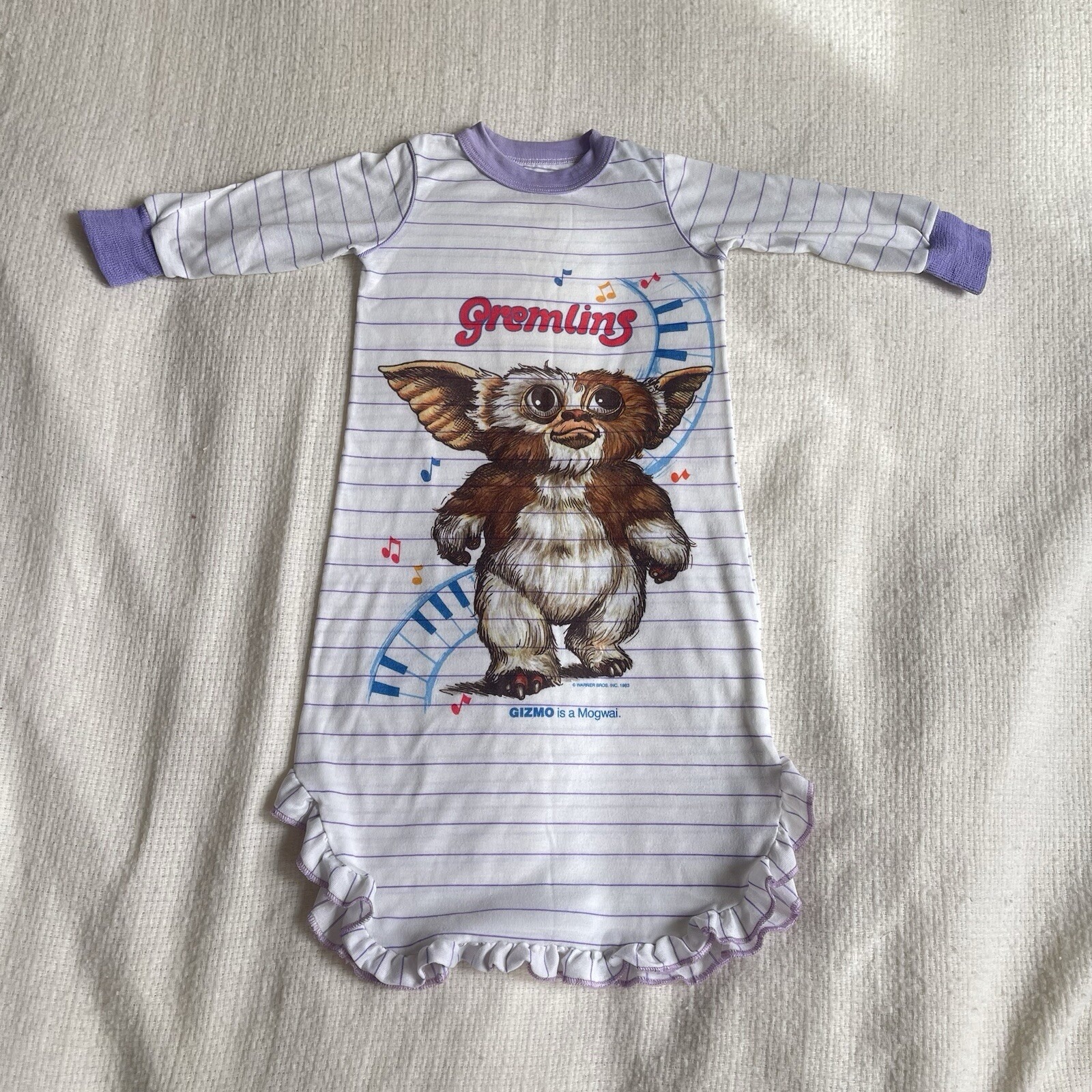 Vintage Gremlins toddletime Gizmo Child Sz 3 Nightgown Movie Memorabilia Pajamas