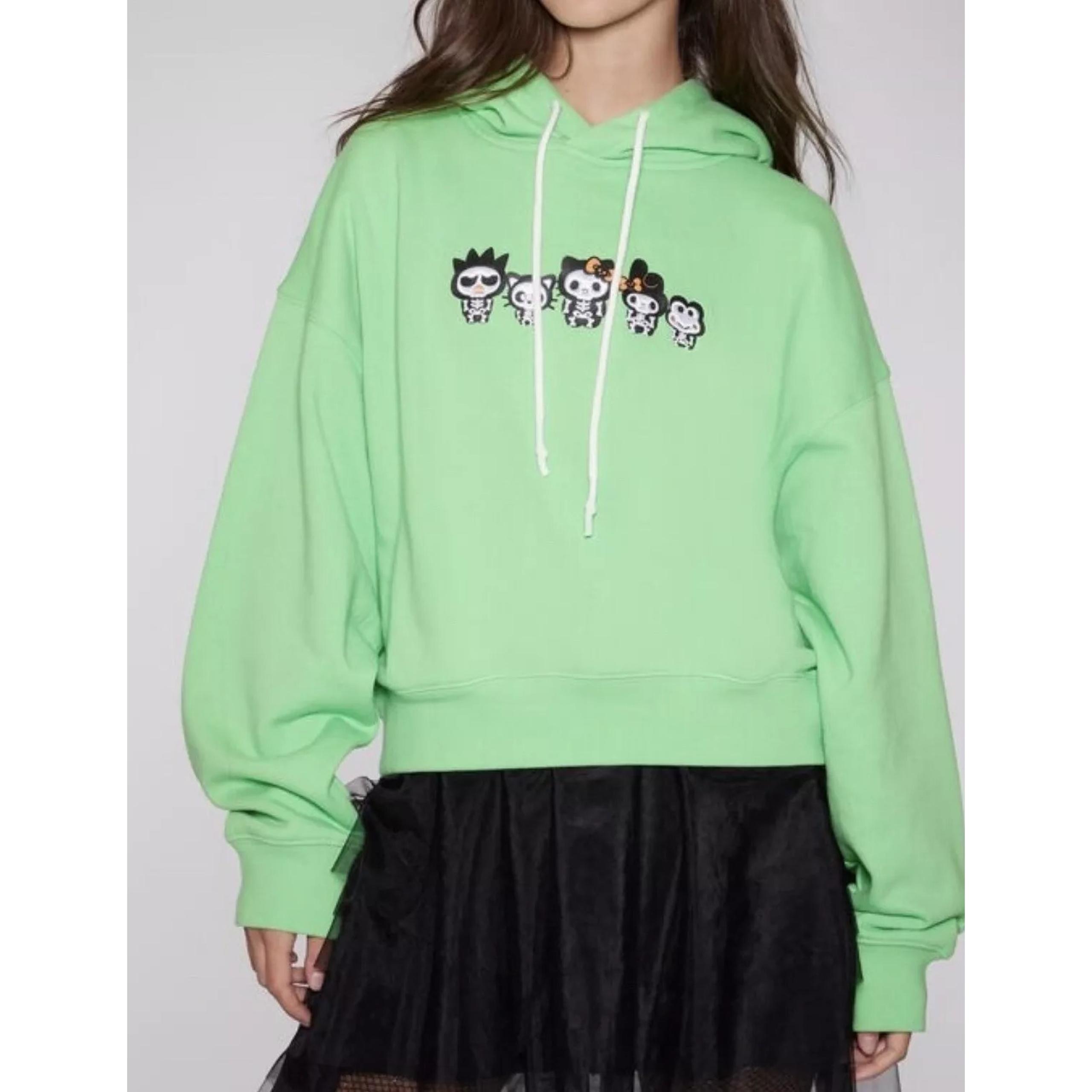 Forever 21 X Hello Kitty & Friends Sanrio Skeleton Hoodie Sweatshirt Size S