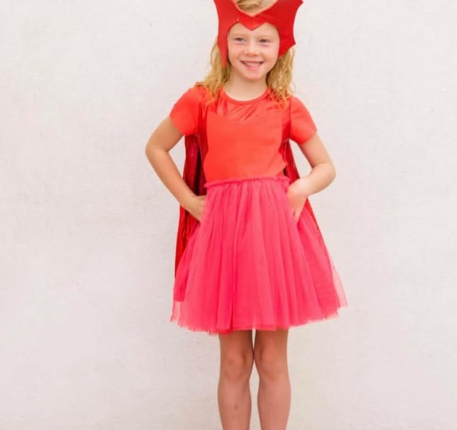 Taylor Joelle Red Cape Dress