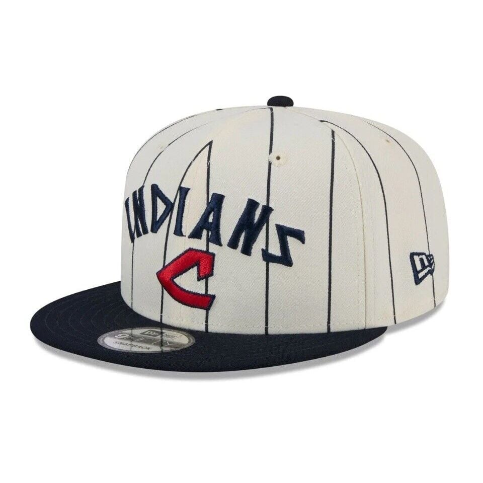 New Era Cleveland Indians Guardians Jersey Pinstripe 9FIFTY Snapback Hat Cap NEW