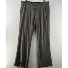 Bonobos Dress Pants Mens Sz 36 Glen Check Flat Front Straight Leg Trouser Gray