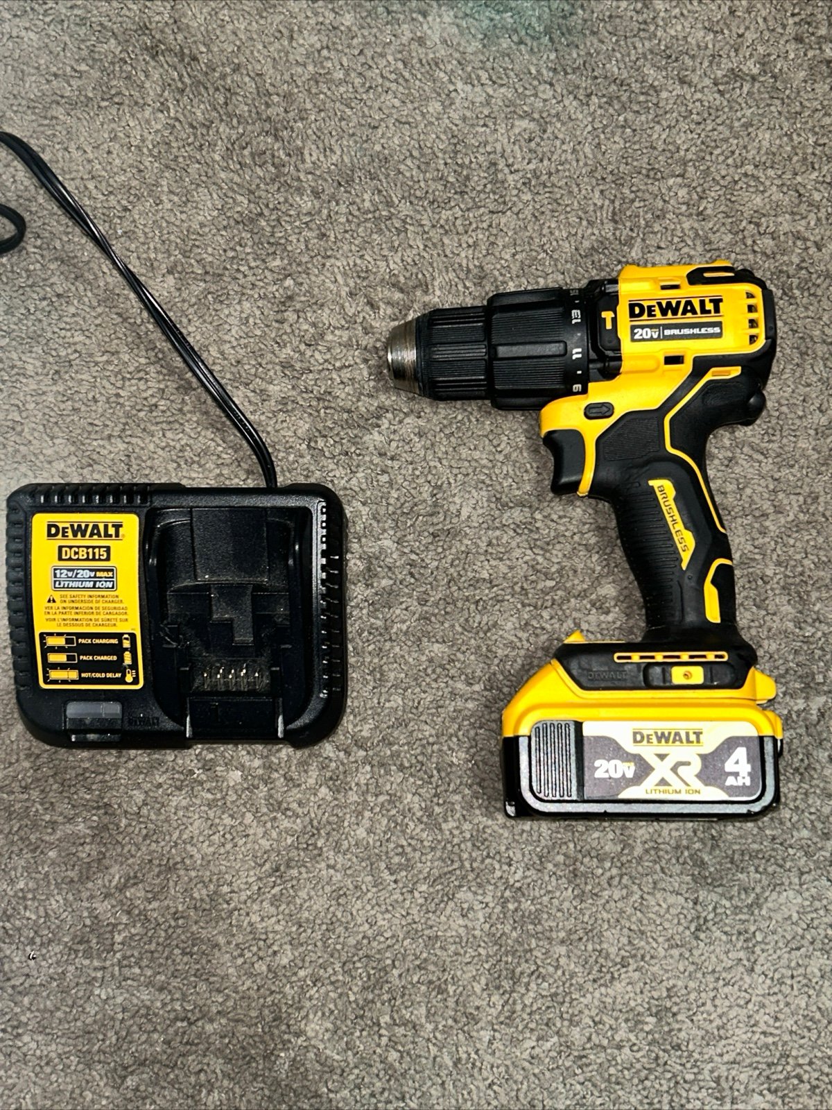 DeWalt hammer drill battery and charger