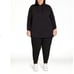 NEW Women 2 piece sweatsuit set Pull over Hoodie w Jogger Pants Black XL
