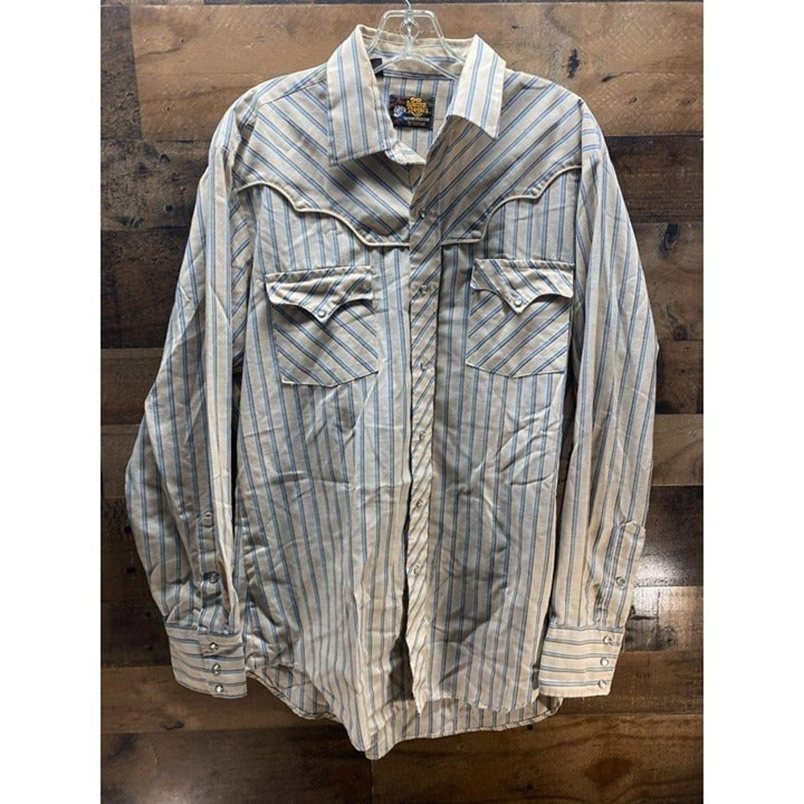 VTG Kenny Rogers Western Collection by Karman Button Up Size 16 1/2 *Made in USA