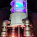 Soaring Rocket Ship Lamp With Cast Iron Pipes