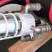 Soaring Rocket Ship Lamp With Cast Iron Pipes