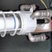 Soaring Rocket Ship Lamp With Cast Iron Pipes