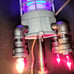 Soaring Rocket Ship Lamp With Cast Iron Pipes
