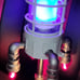 Soaring Rocket Ship Lamp With Cast Iron Pipes