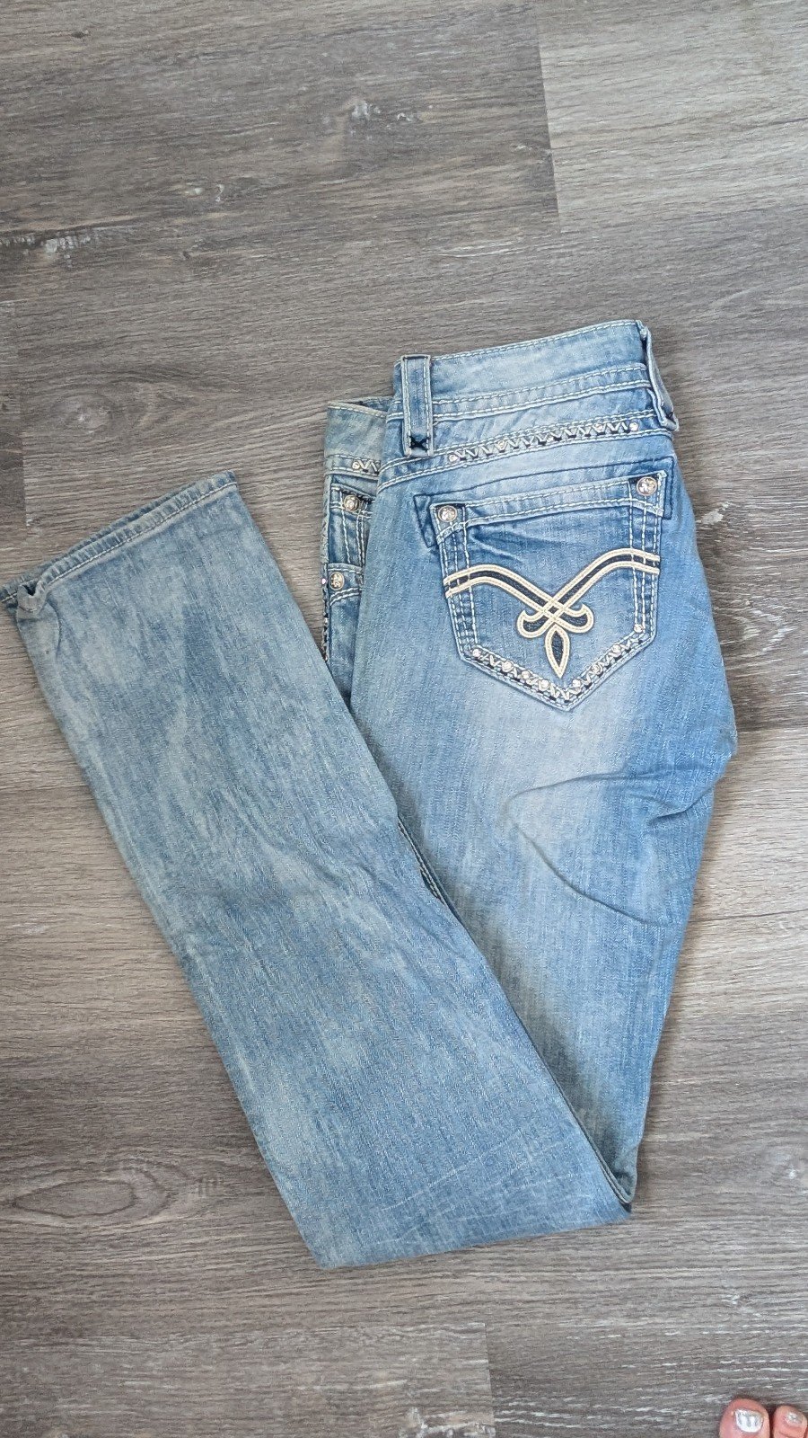 Rock revivals women jeans light denim