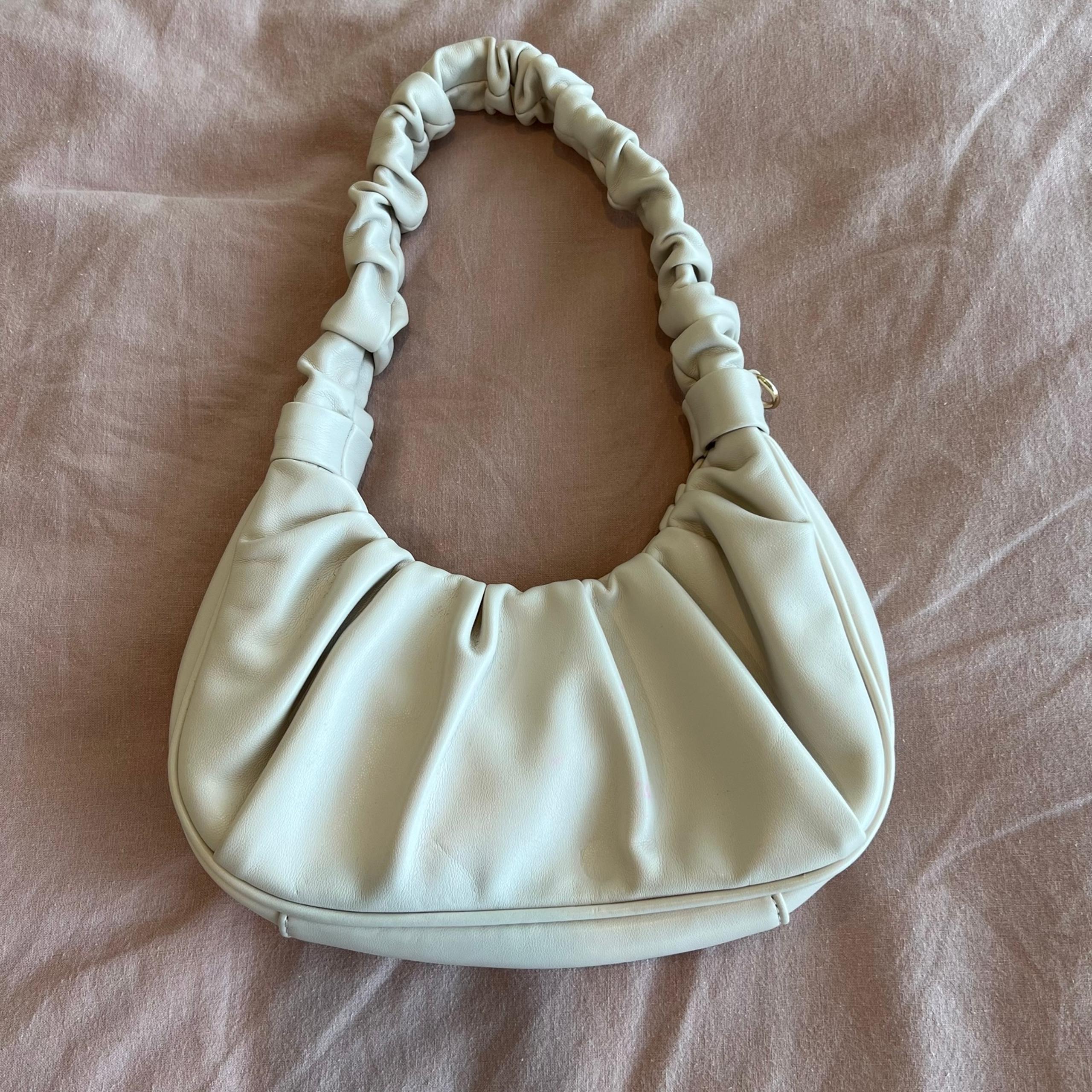 Urban Expressions Small Cream Ruched Shoulder Bag
