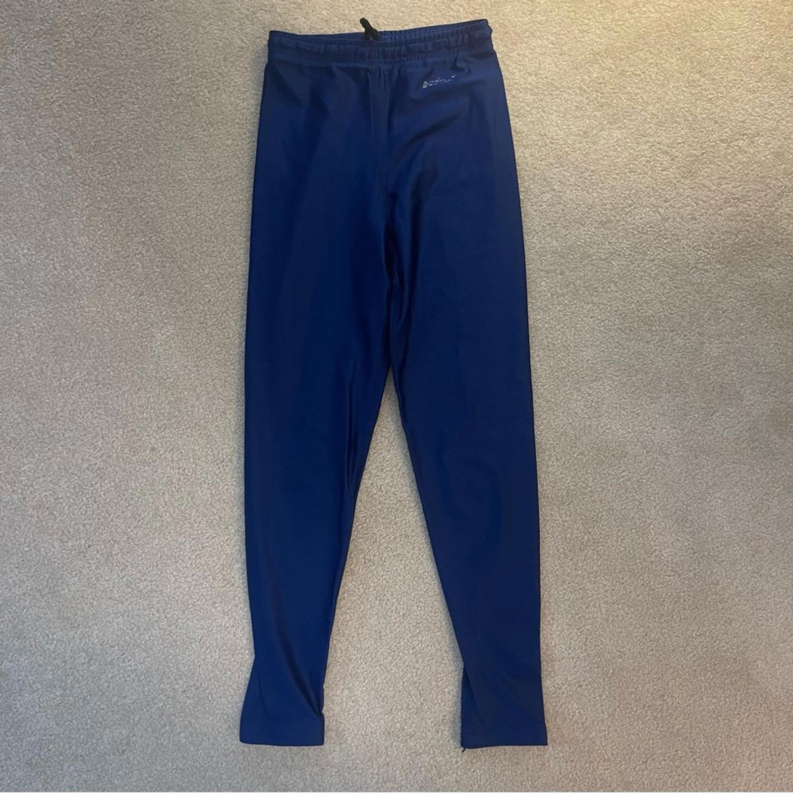 Hind Metallic Bright Blue Spandex Leggings - vintage winter running sports