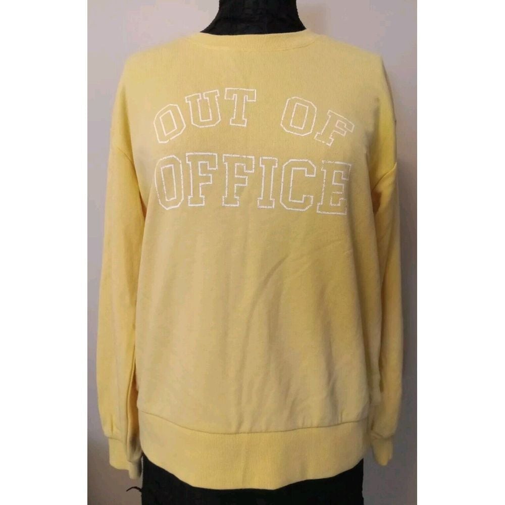 c and c california Women Sahara Sun Yellow Out Of Office Sweatshirt Size M
