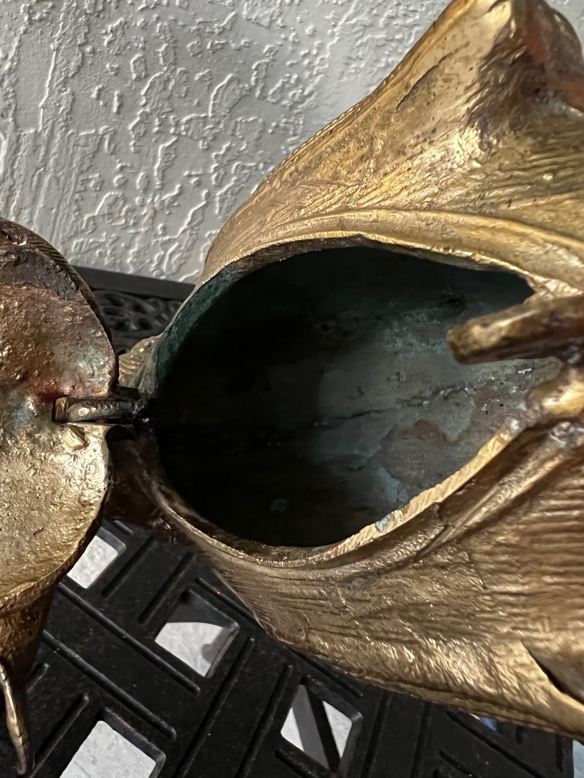 Vintage RARE sales heavy brass duck trinket treasure trinket box figure