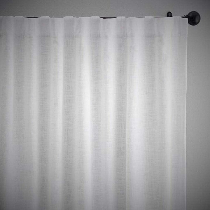 NYC Wildcat Territory Textured White Room Curtains 2 Pieces