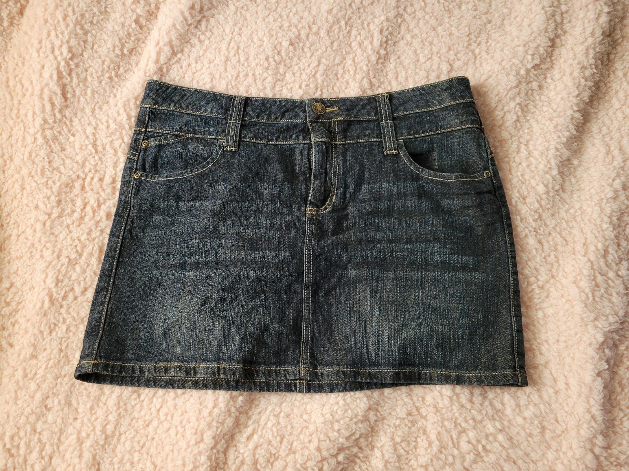 Route 66 denim mini skirt