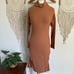 Anthropologie Saturday Sunday burnt orange ribbed turtleneck sweater dress Med