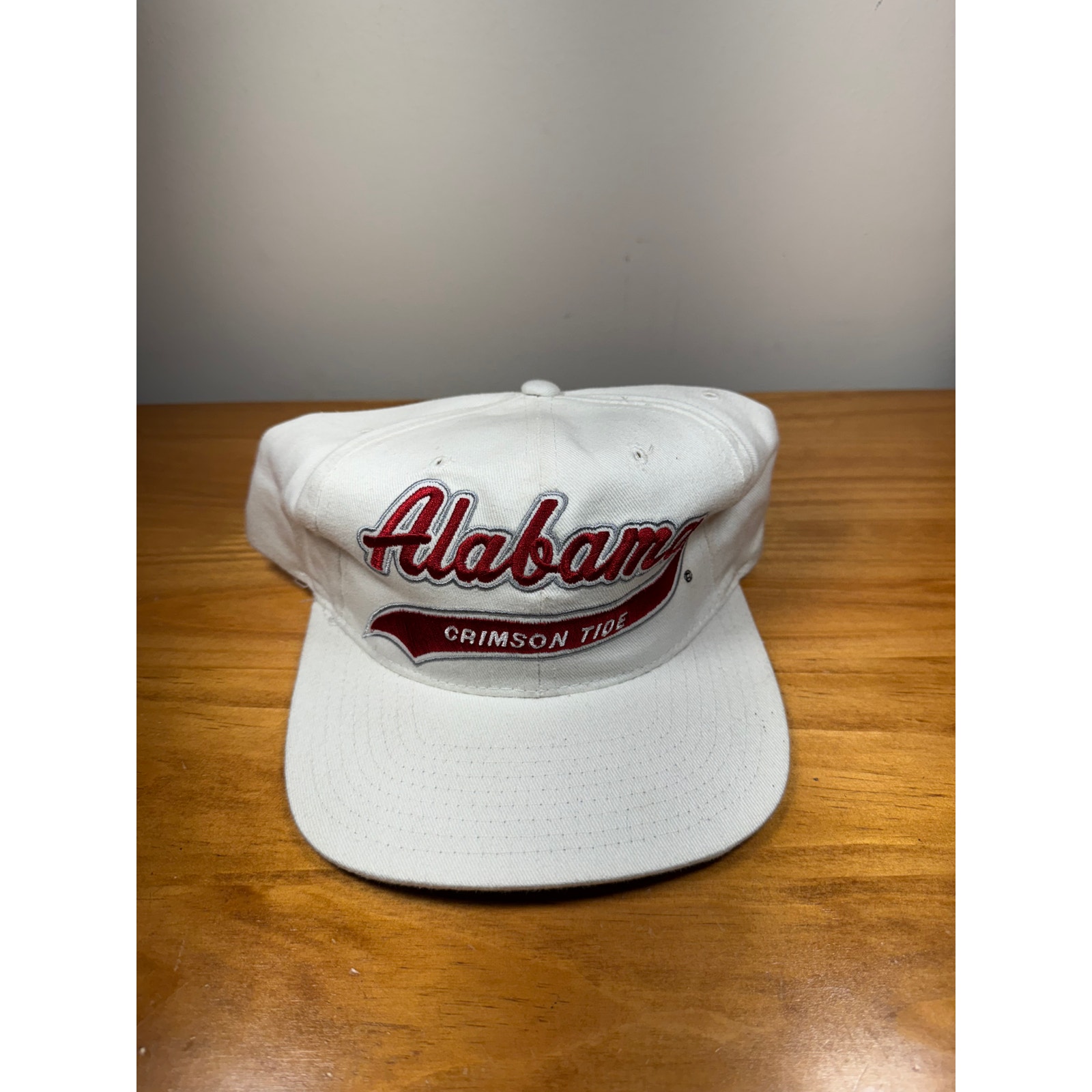 NEW RARE Vintage 1990s Alabama Crimsons NCAA Starter Snapback Hat - White/Red
