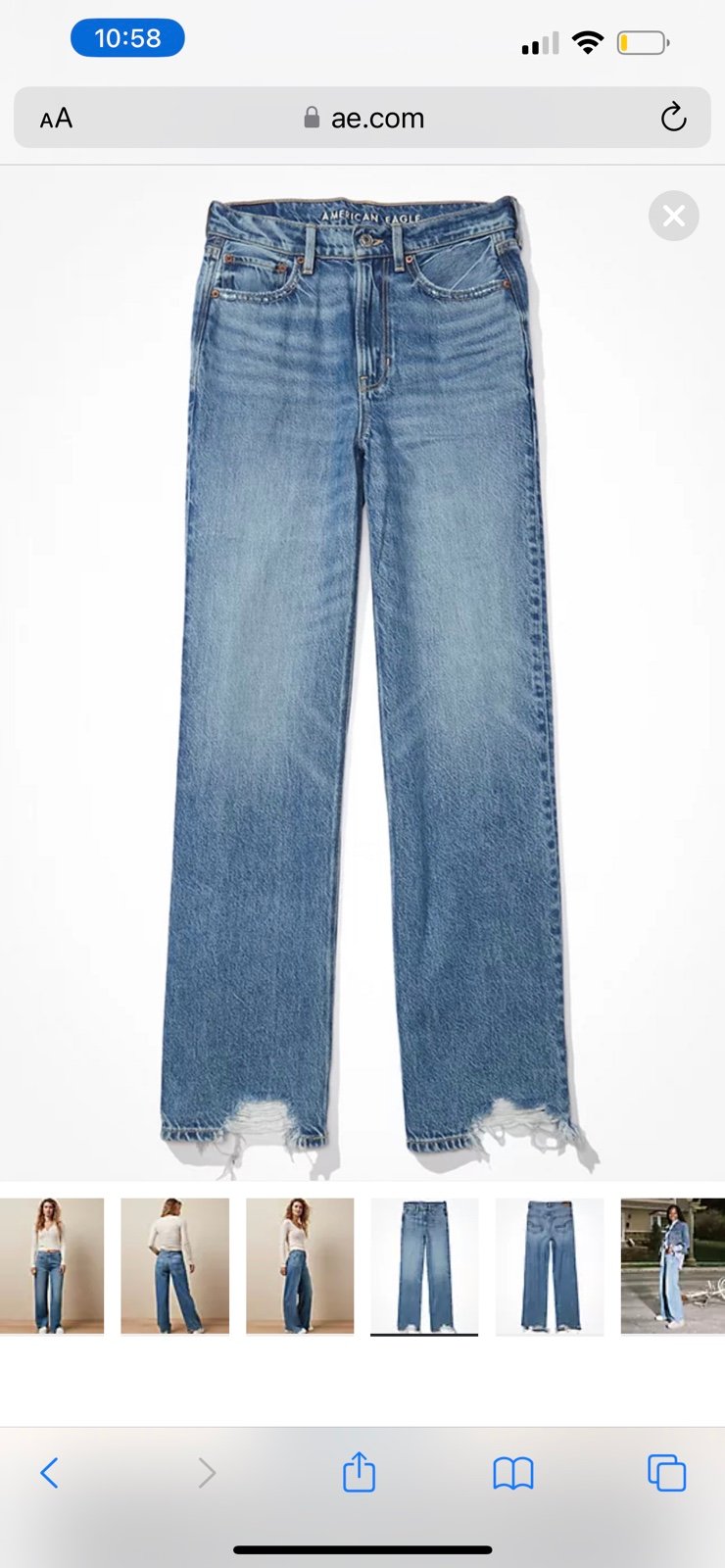 AE Dreamy Drape Super High-Waisted Baggy Wide-Leg Jean