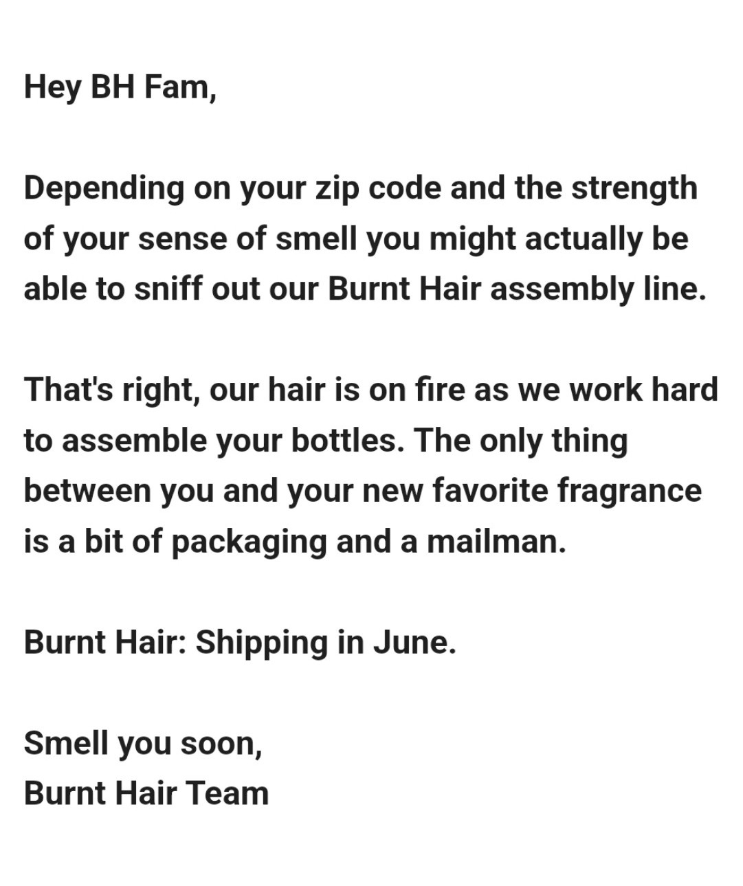 Burnt Hair Cologne