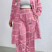 Woman Geometric Print Long Shirt Dress with wide Leg Pants with Pockets SIZE 0XL