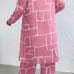 Woman Geometric Print Long Shirt Dress with wide Leg Pants with Pockets SIZE 0XL