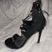 black strappy heels