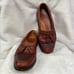 Allen Edmonds Cody Woven Front Tassel Loafers Chili Brown Size 9D