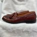 Allen Edmonds Cody Woven Front Tassel Loafers Chili Brown Size 9D