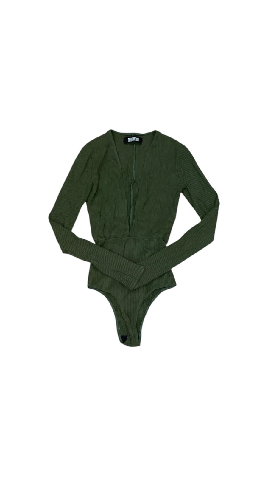 Reformation green plunge bodysuit