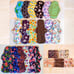 6 M L XL 5 B - Reusable Menstrual Pad Super Bundle - Absorbent Bamboo Charcoal