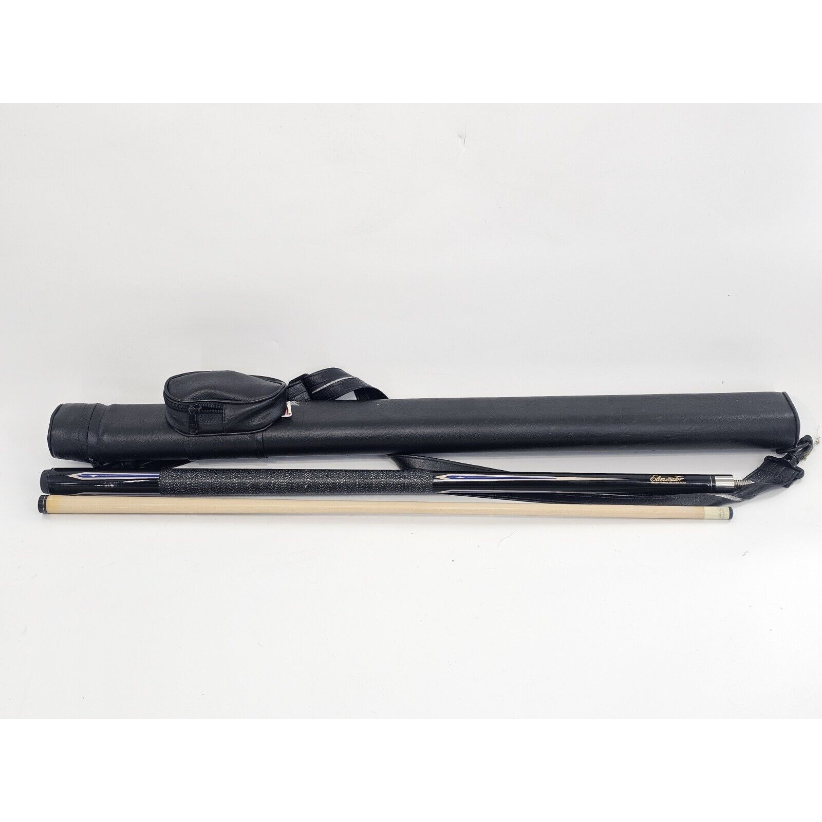 Eliminator Pool Cue Woven Fiberglass Over Wood With Carry Case