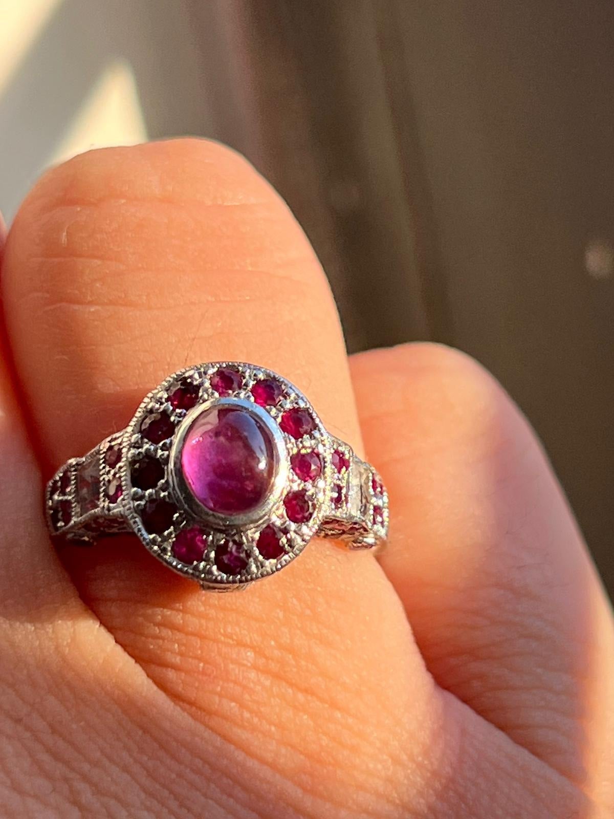 14k Rare Star Ruby Ring