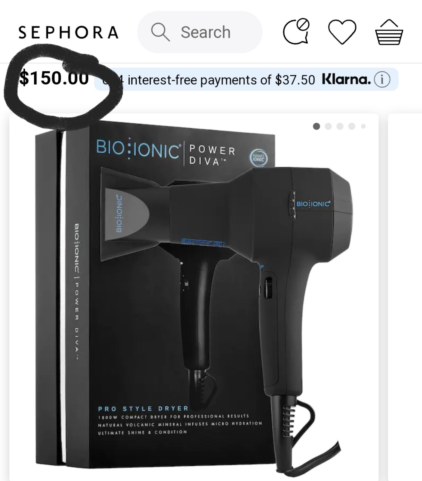Bio ionic Power Diva pro style dryer