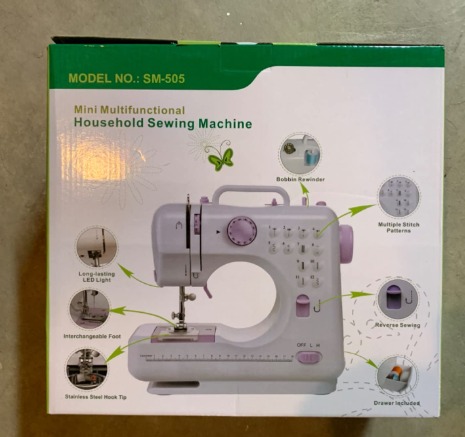 New Sewing Machine for Beginners, Electric Mini Portable, 12 Built-in Stitches