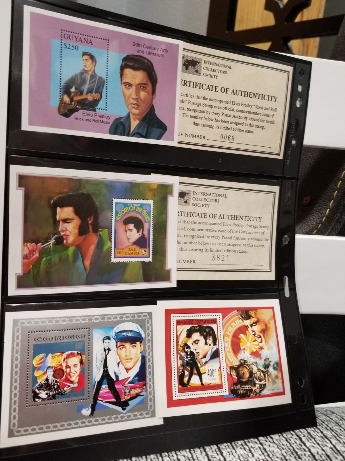 Set of 7 Elvis Stamps