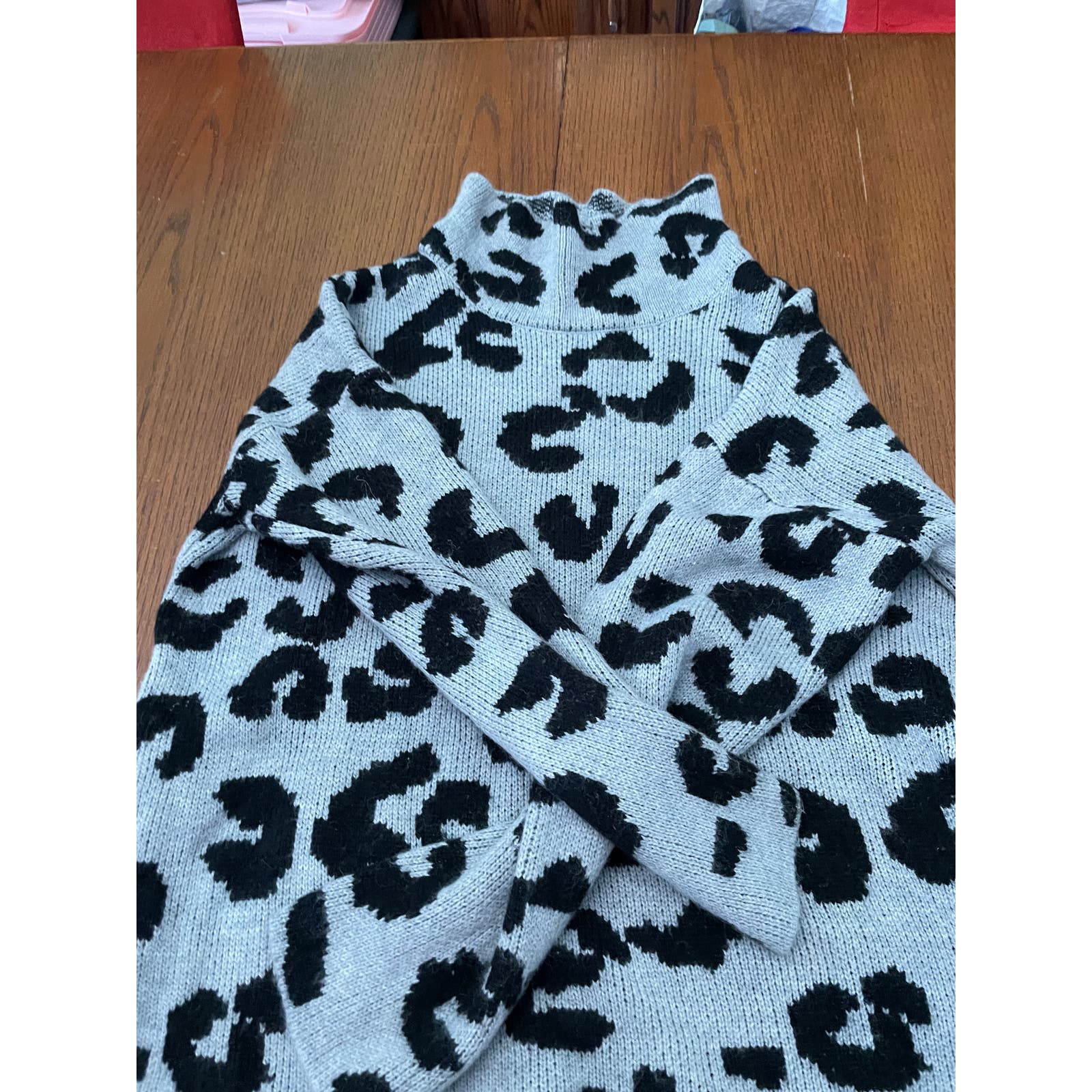 DKNY Animal Print Sweater Size L