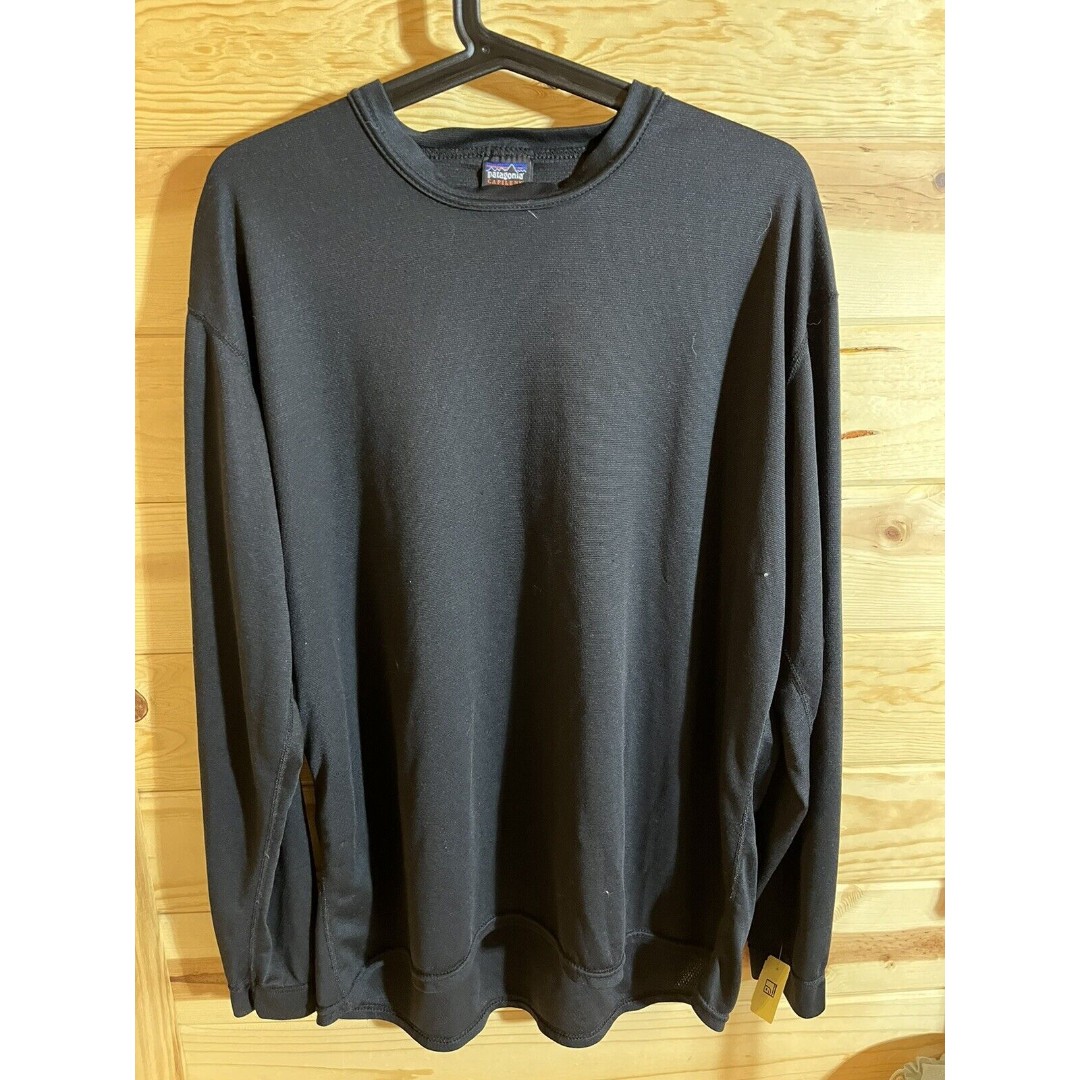 Patagonia Capilene Base Layer Shirt XL Midnight Black Long Sleeve