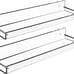2 Pack Acrylic Floating Shelves, 15 L x 3.25 W, Clear Bathroom Wall Shelf