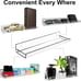 2 Pack Acrylic Floating Shelves, 15 L x 3.25 W, Clear Bathroom Wall Shelf