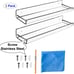 2 Pack Acrylic Floating Shelves, 15 L x 3.25 W, Clear Bathroom Wall Shelf