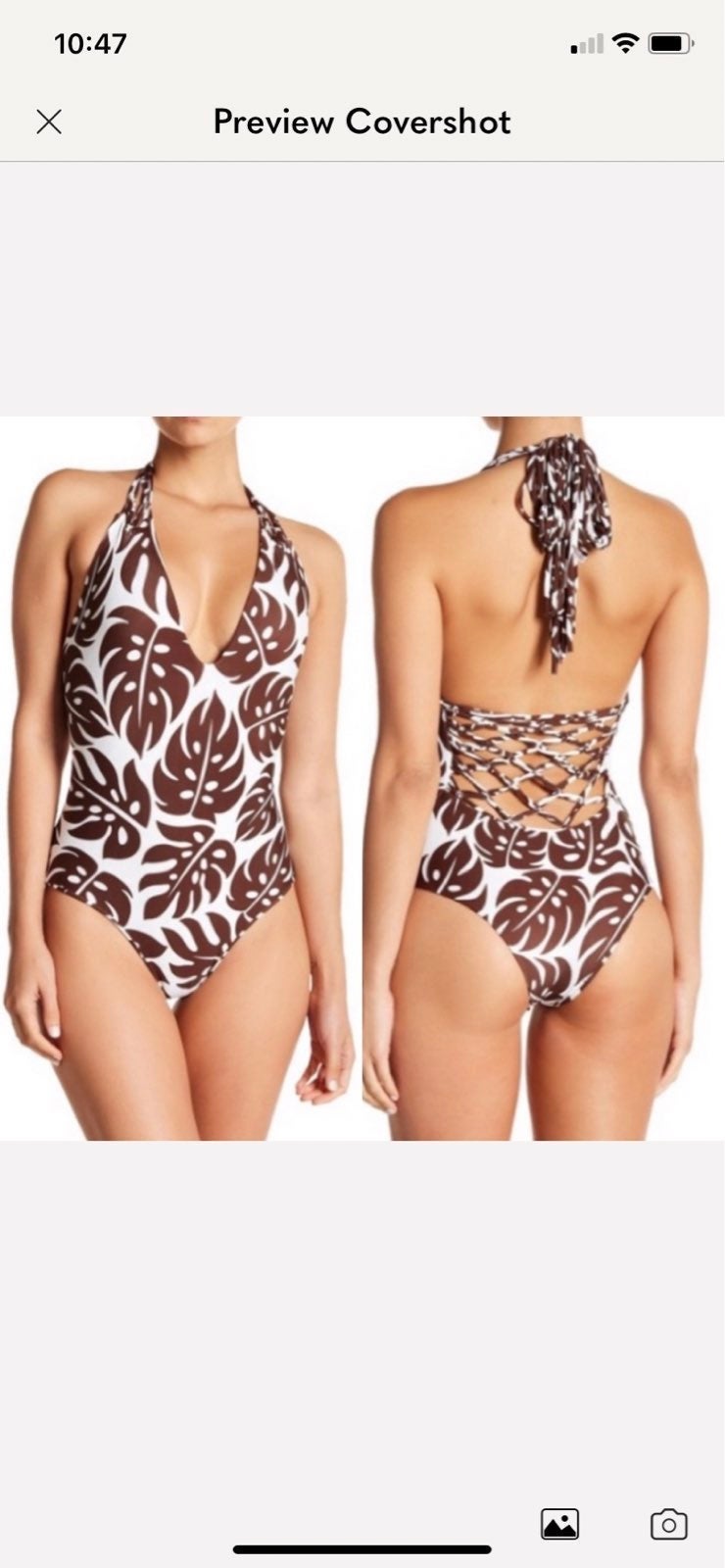 Mikoh Manu Halter V-Neck One Piece Sz S