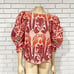 Farm Rio Women’s Ainika Macaws Puff Sleeve Cotton Blouse - Size XL