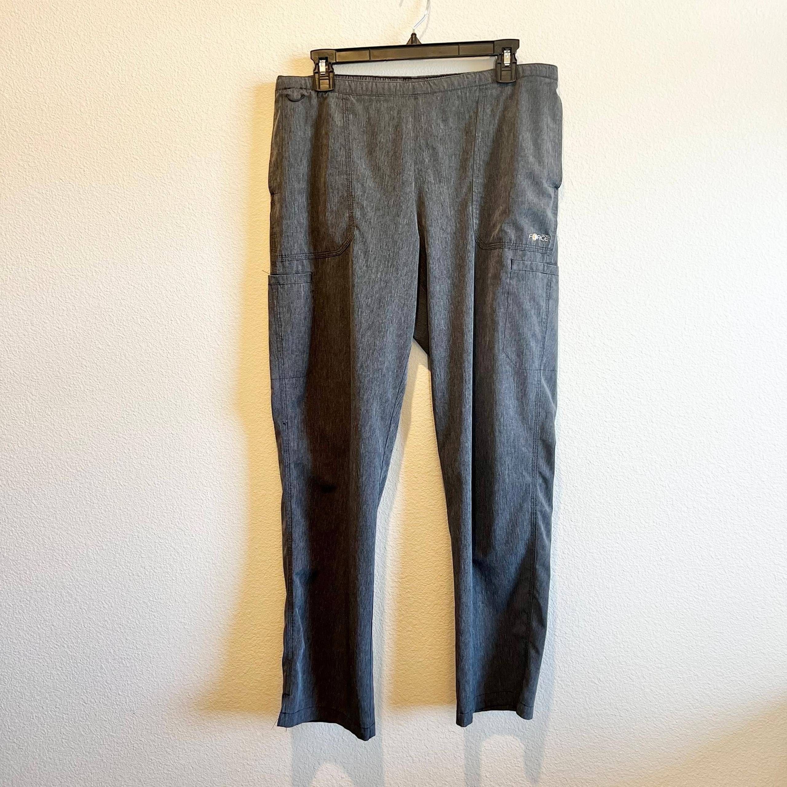 Carhartt Force Liberty Scrub Pants Women's Large Gray Twill Straight Leg Medical