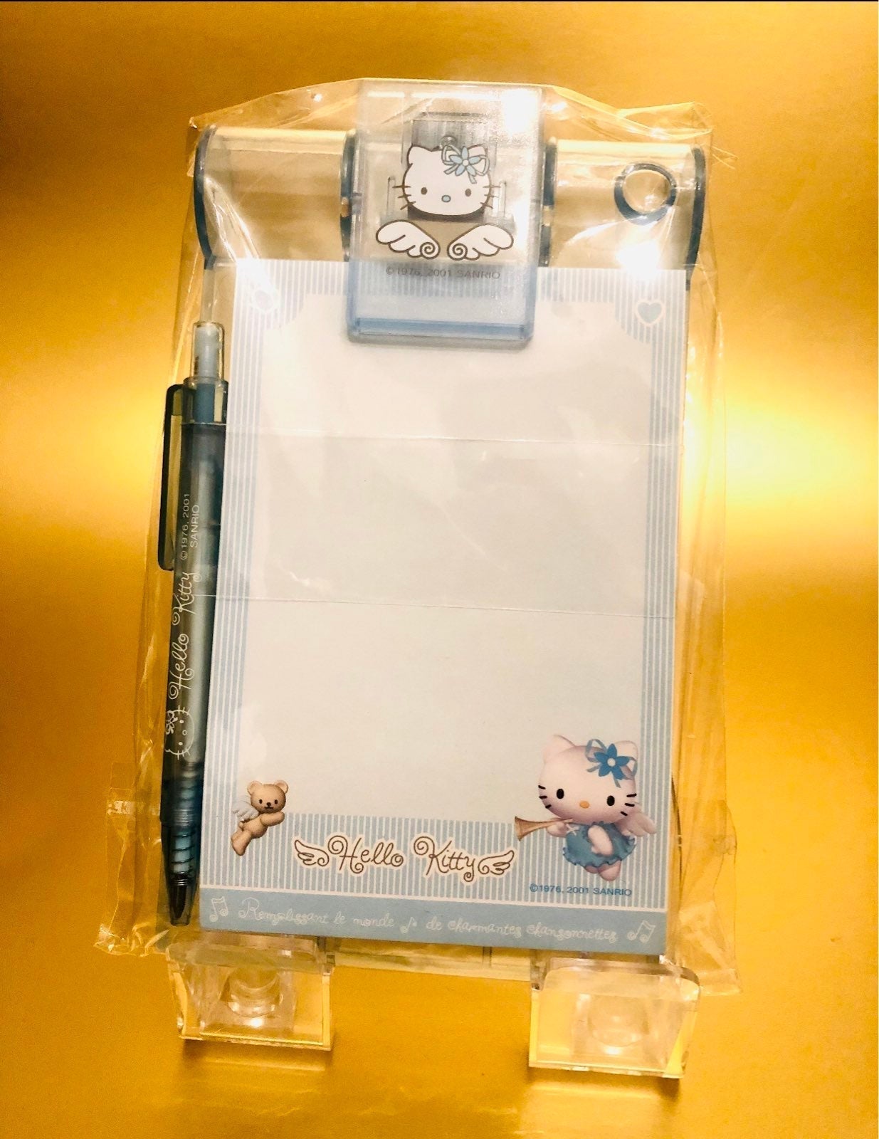 Vintage Hello Kitty Blue Angel Clipboard with pen