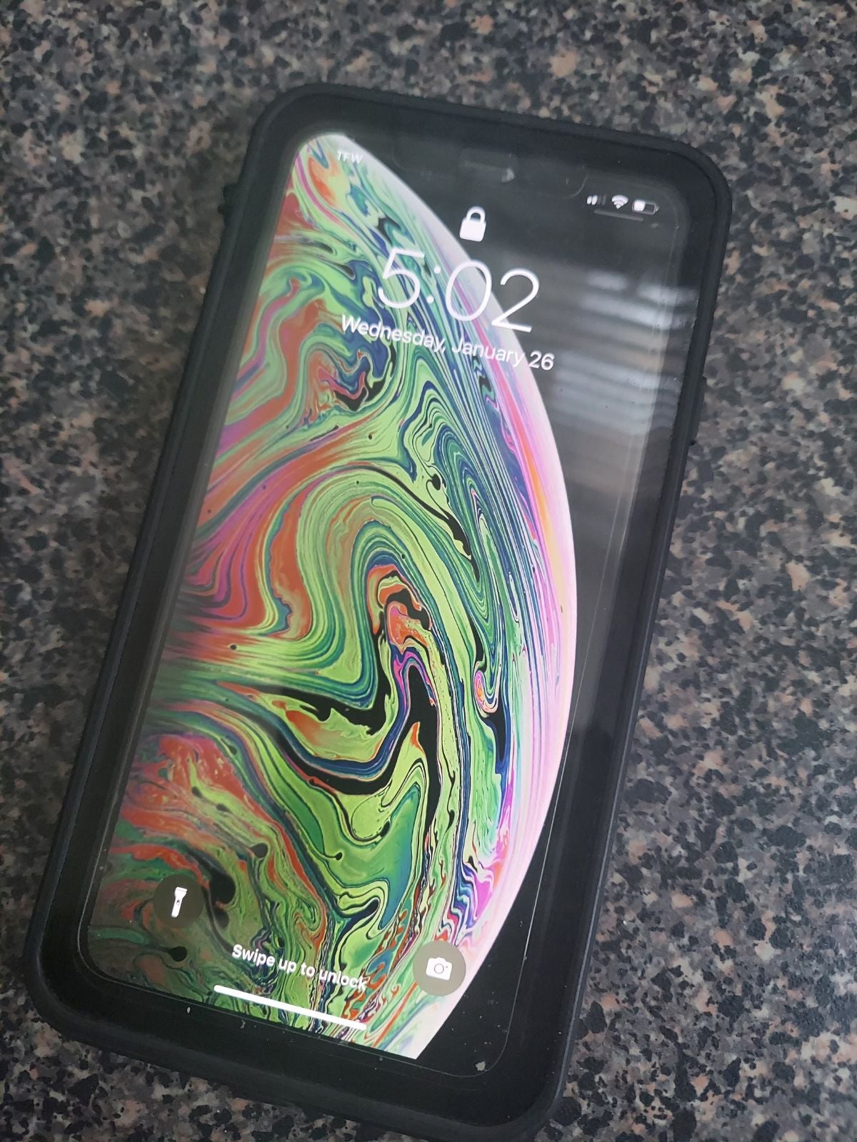 iPhone XSmax 256gb spacegray 画面割れあり（Apple iPhone XS